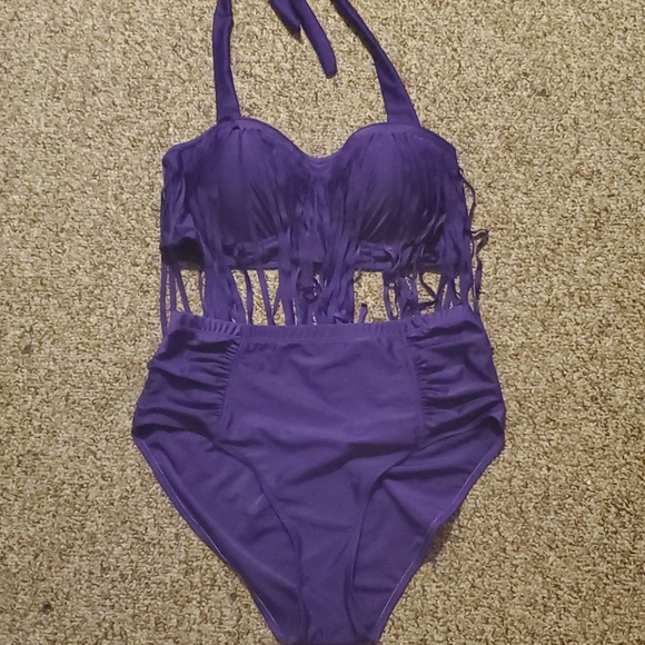 Unbranded Other - Purple Fringe Plus Size Bikini XXL